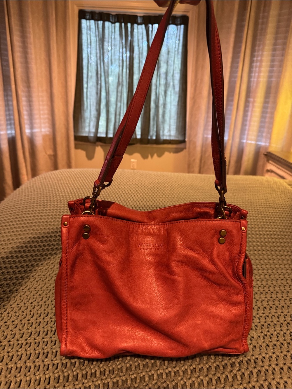 American Vintage Dusty Rose Leather Shoulder Bag